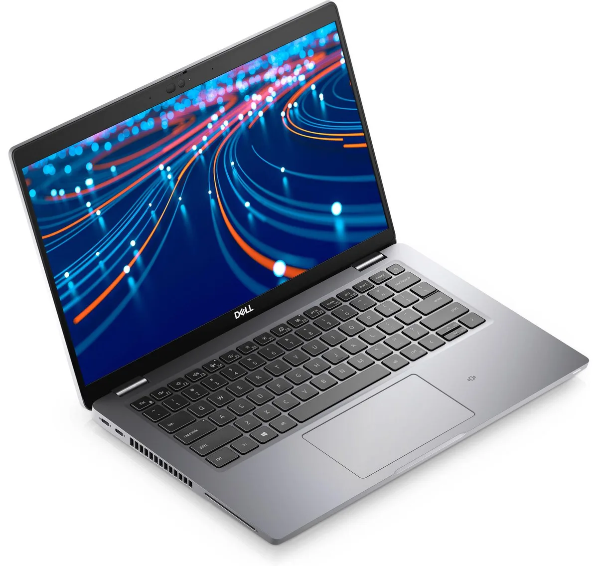 Silver 14-inch Dell Latitude 5420 laptop closed on a plain background