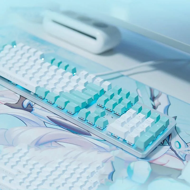 ASUS ASUS TX Girl White Mechanical Gaming Keyboard Red Switch Magnetic Wrist Rest — product photo