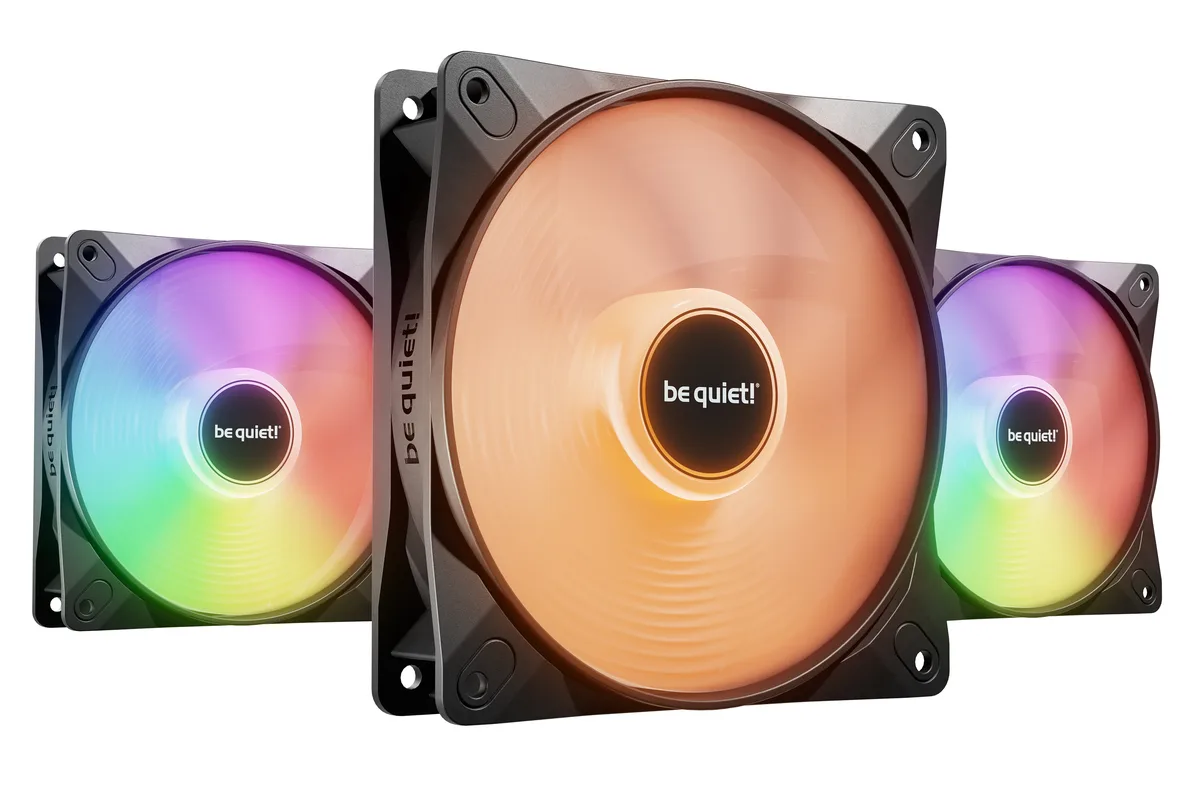 be quiet! be quiet! BL124 LIGHT WINGS LX 120mm PWM 2100 RPM ARGB Case Fan Triple Pack — foto del producto