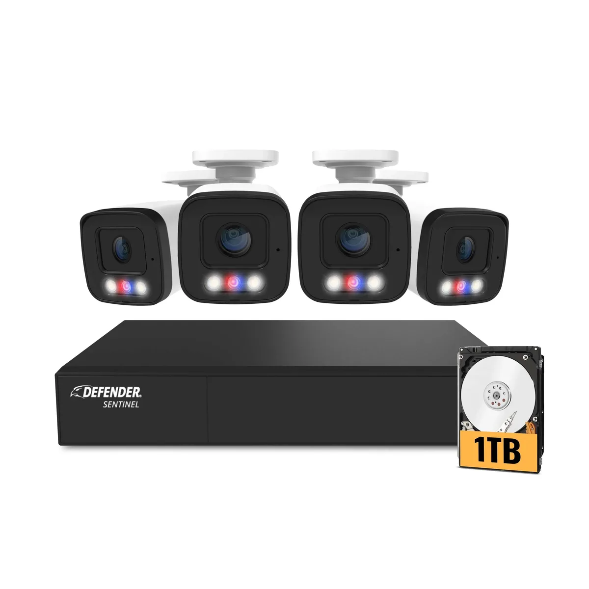 Defender Defender Sentinel 4K 8 Channel PoE NVR Kit 4 Cameras 1TB HDD — product photo
