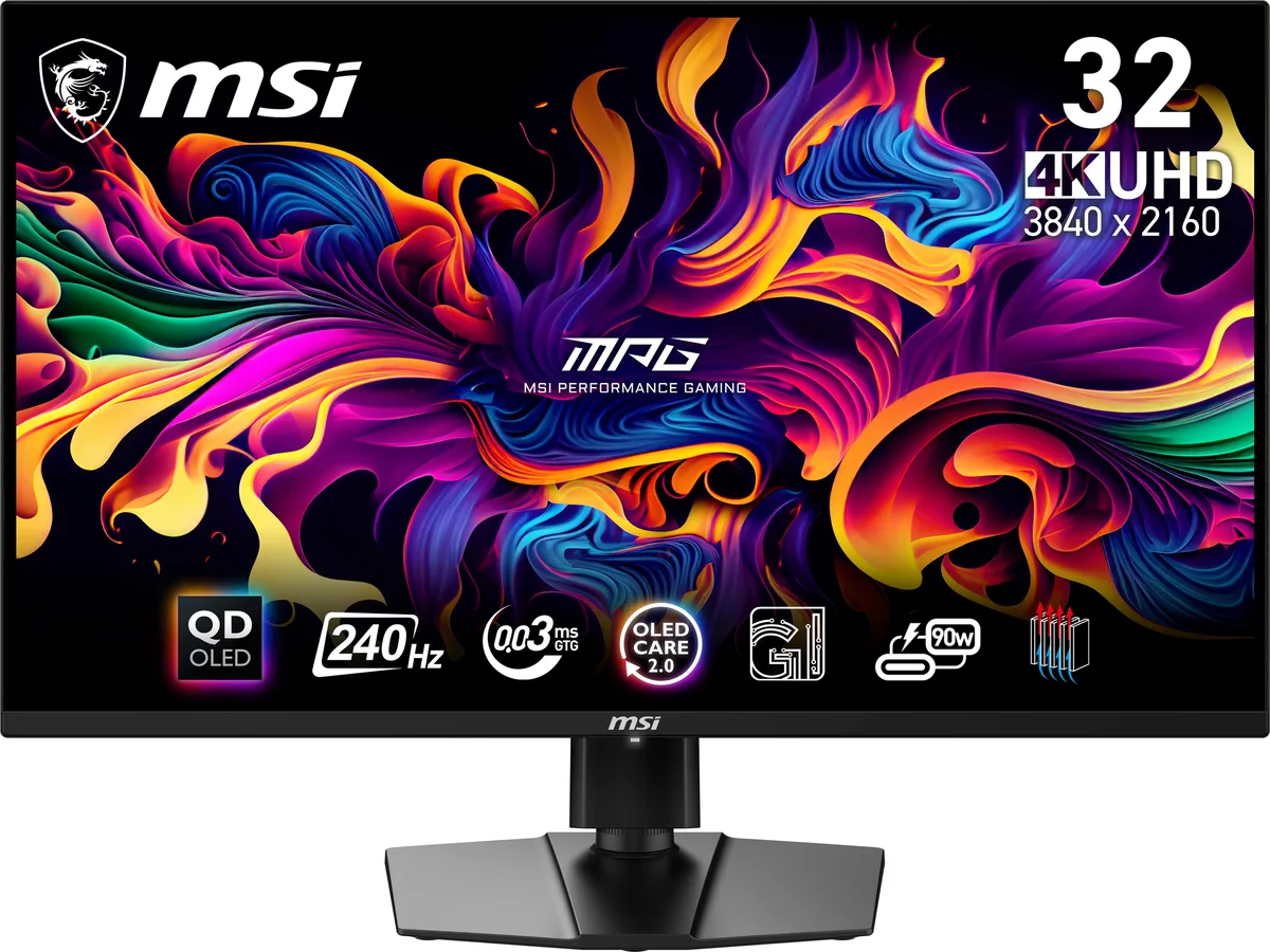 MSI MSI MPG 321URX QD-OLED 32" 4K 240Hz gaming monitor — product photo