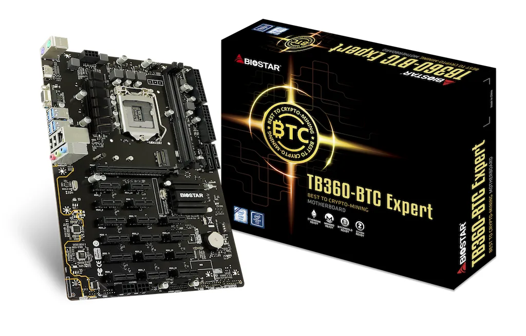 Biostar Biostar TB360-BTC Expert 2.0 Intel motherboard 17x PCI-E 3.0 — product photo