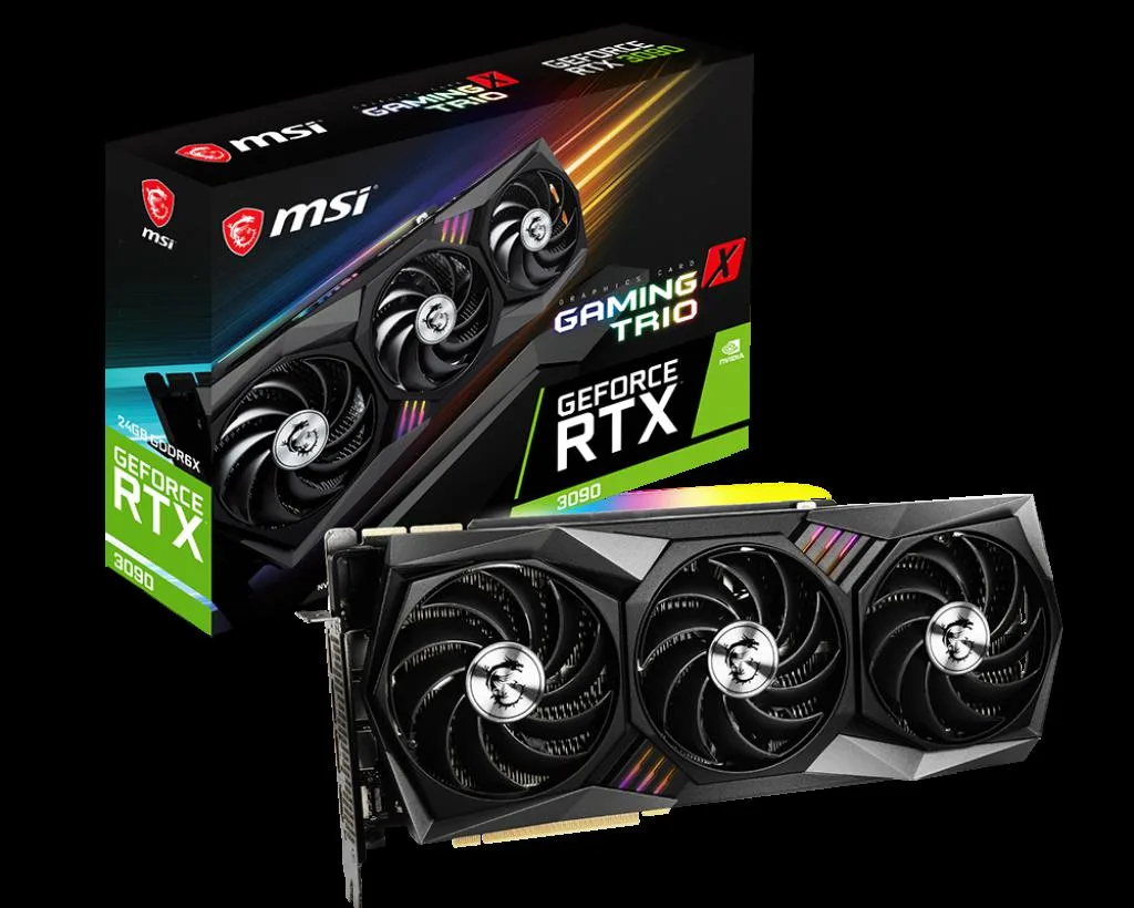 MSI MSI GeForce RTX 3090 Gaming X Trio 24GB GDDR6X graphics card — product photo