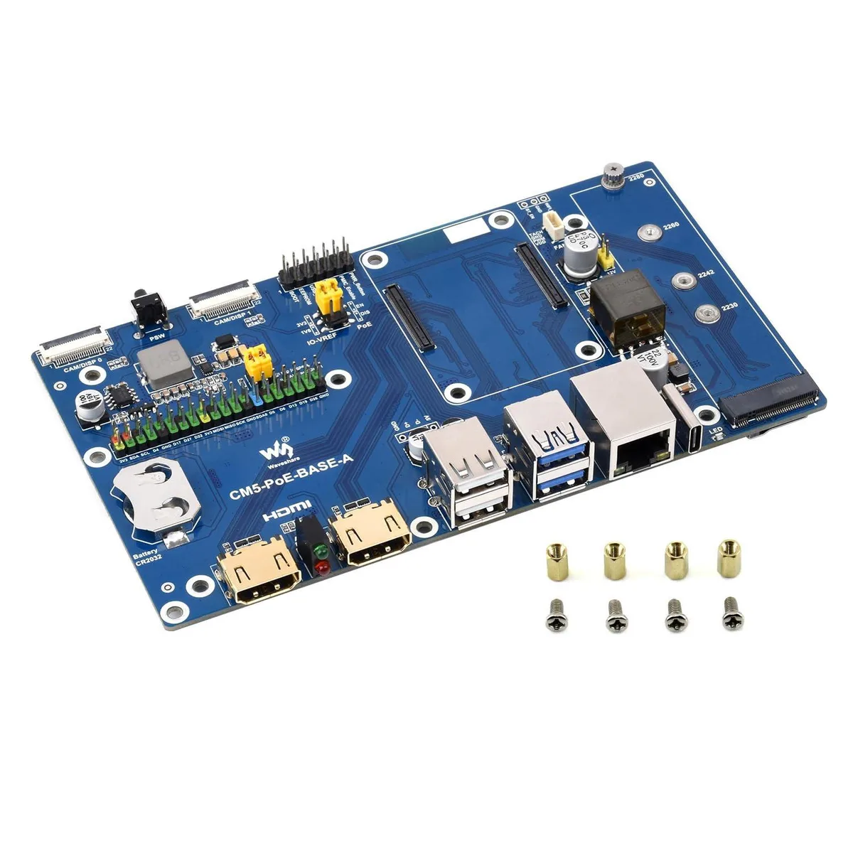 KEHIPI KEHIPI CM5-PoE-BASE-A Compute Module 5 IO Board with PoE — 제품 사진