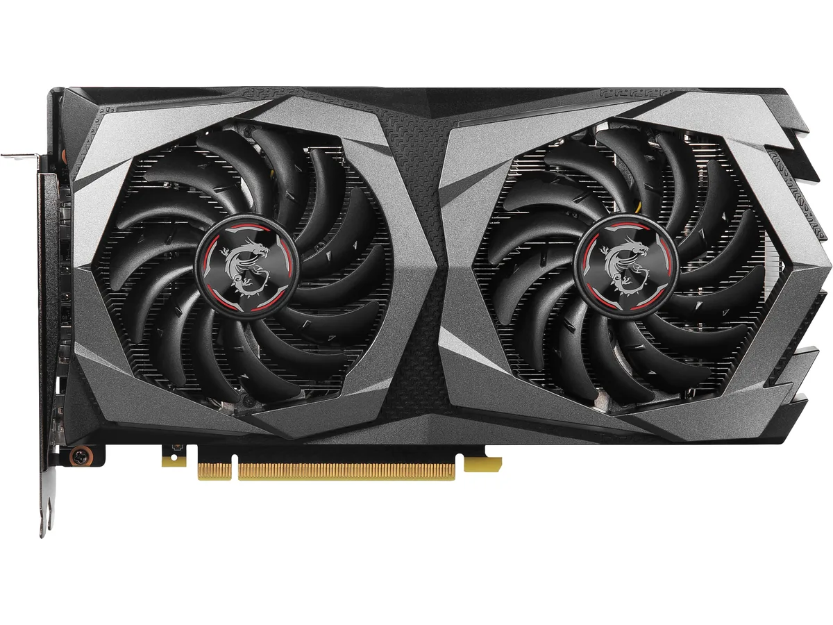 MSI GeForce GTX 1650 Super Gaming X dual-fan graphics card in black and silver finish