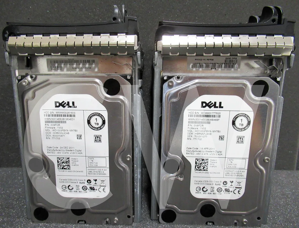 DELL DELL V8FCR 0V8FCR WD1003FBYX-18Y7B0 1TB 7200RPM 64MB SATA 3.5" internal hard drive — Produktfoto