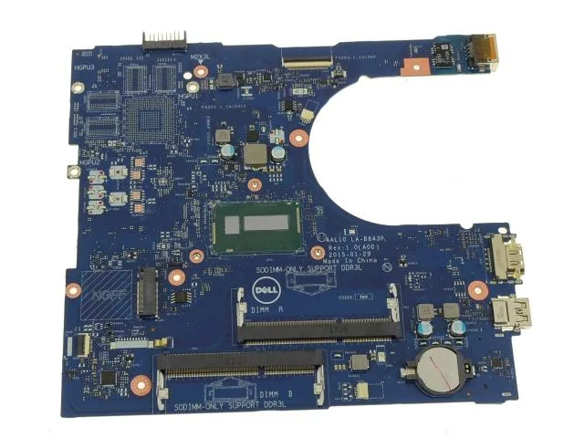 Dell motherboard with soldered Core i5-5250U processor for Inspiron 14 5458 15 5558 17 5758
