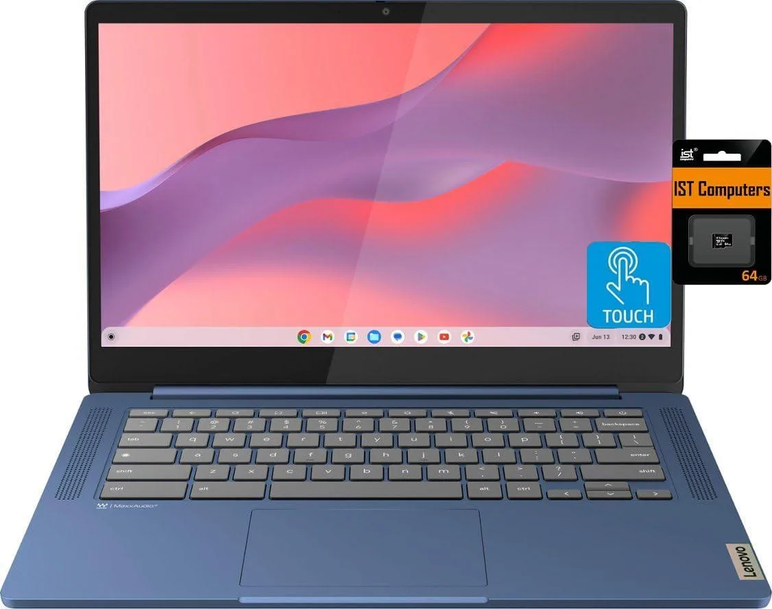 Lenovo IdeaPad 3i Chromebook 14 inch FHD touchscreen laptop in Abyss Blue