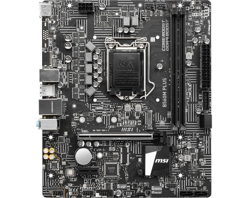 MSI MSI B560M PLUS Intel motherboard LGA 1200 DDR4 64GB Micro ATX — toote foto