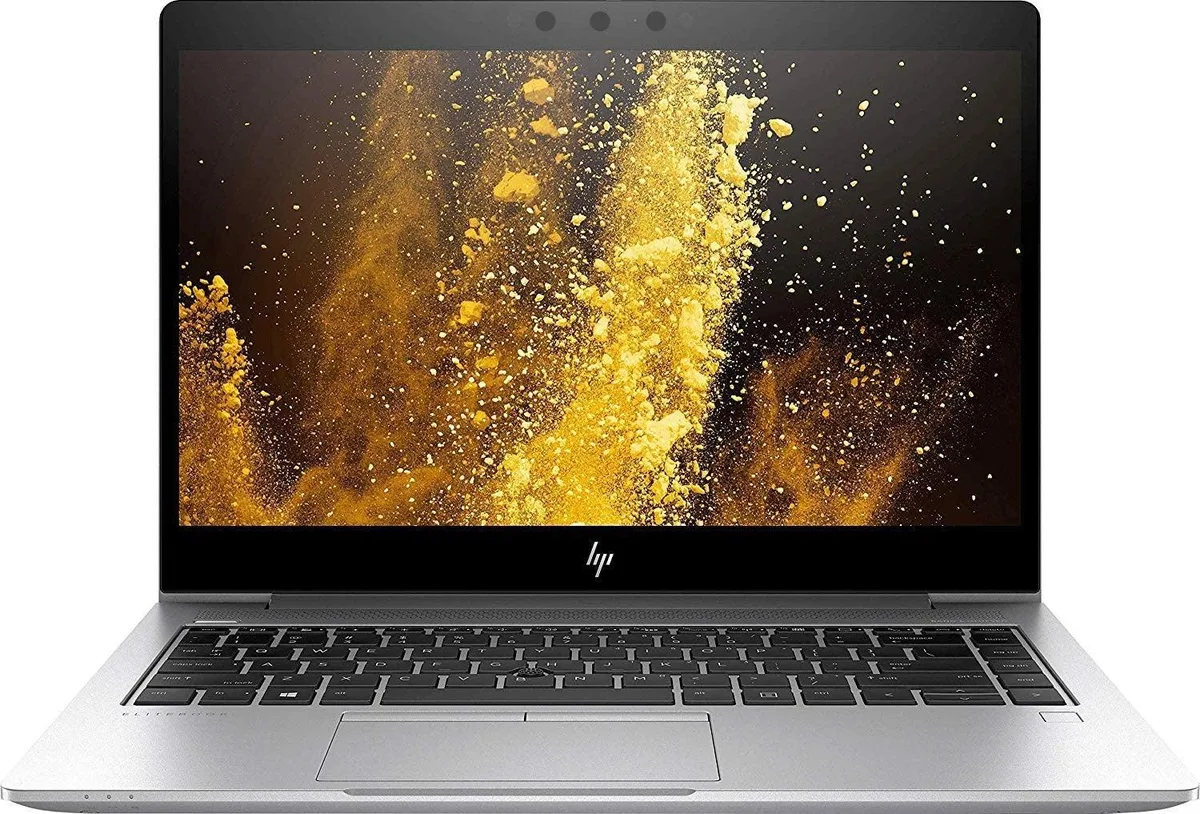 Silver 14 inch business laptop with matte finish and thin bezels