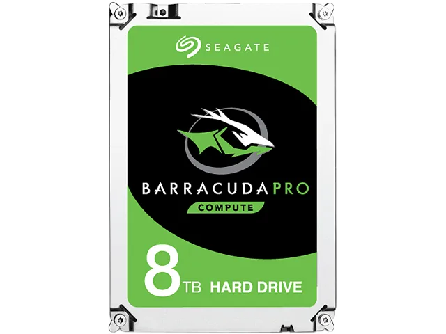 Silver 3.5-inch bare hard drive with exposed circuit board