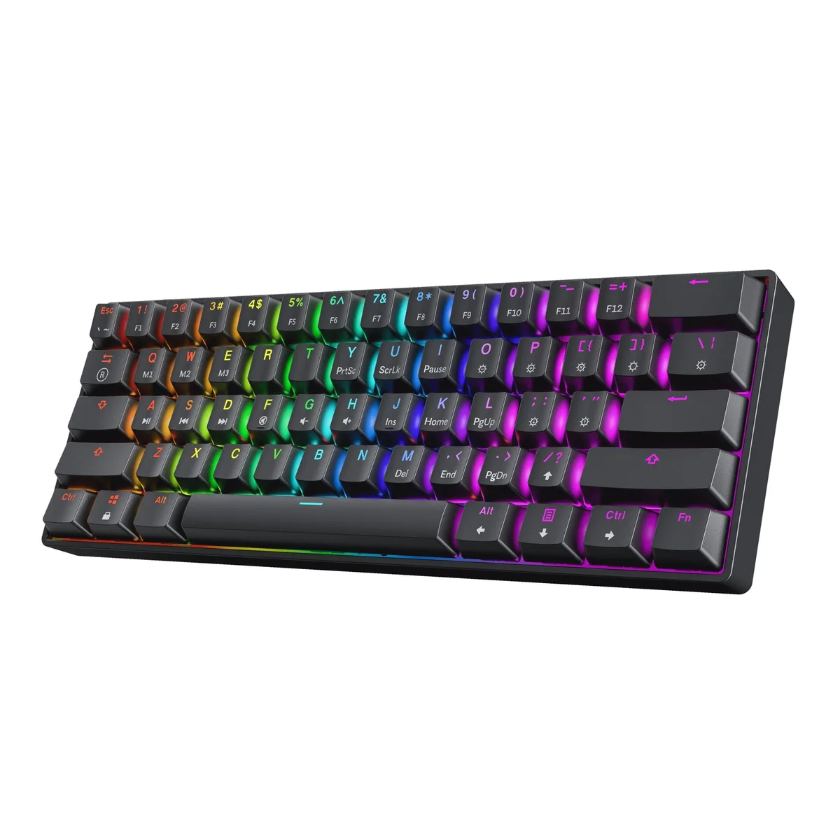 Redragon GK61 SE 60% 61-Key Mechanical Gaming Keyboard Brown Switch Black — 商品照片