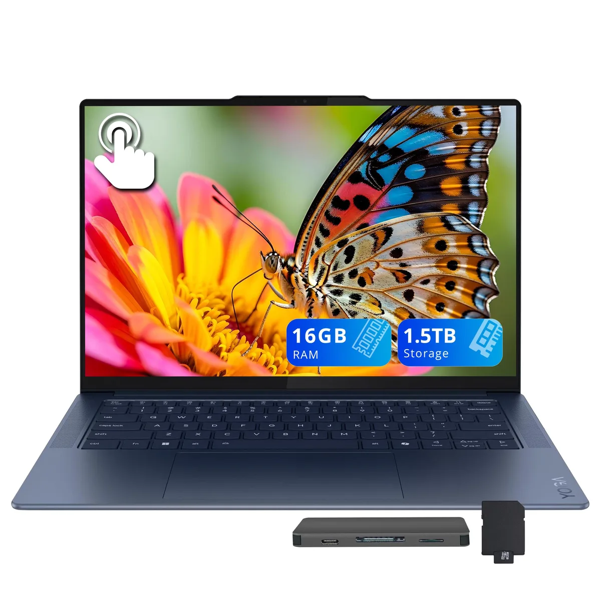 Lenovo Lenovo Yoga Slim 7 14.5" 3K OLED Touchscreen Snapdragon X Elite X1E-78-100 16GB 512GB Blue business laptop — صورة المنتج