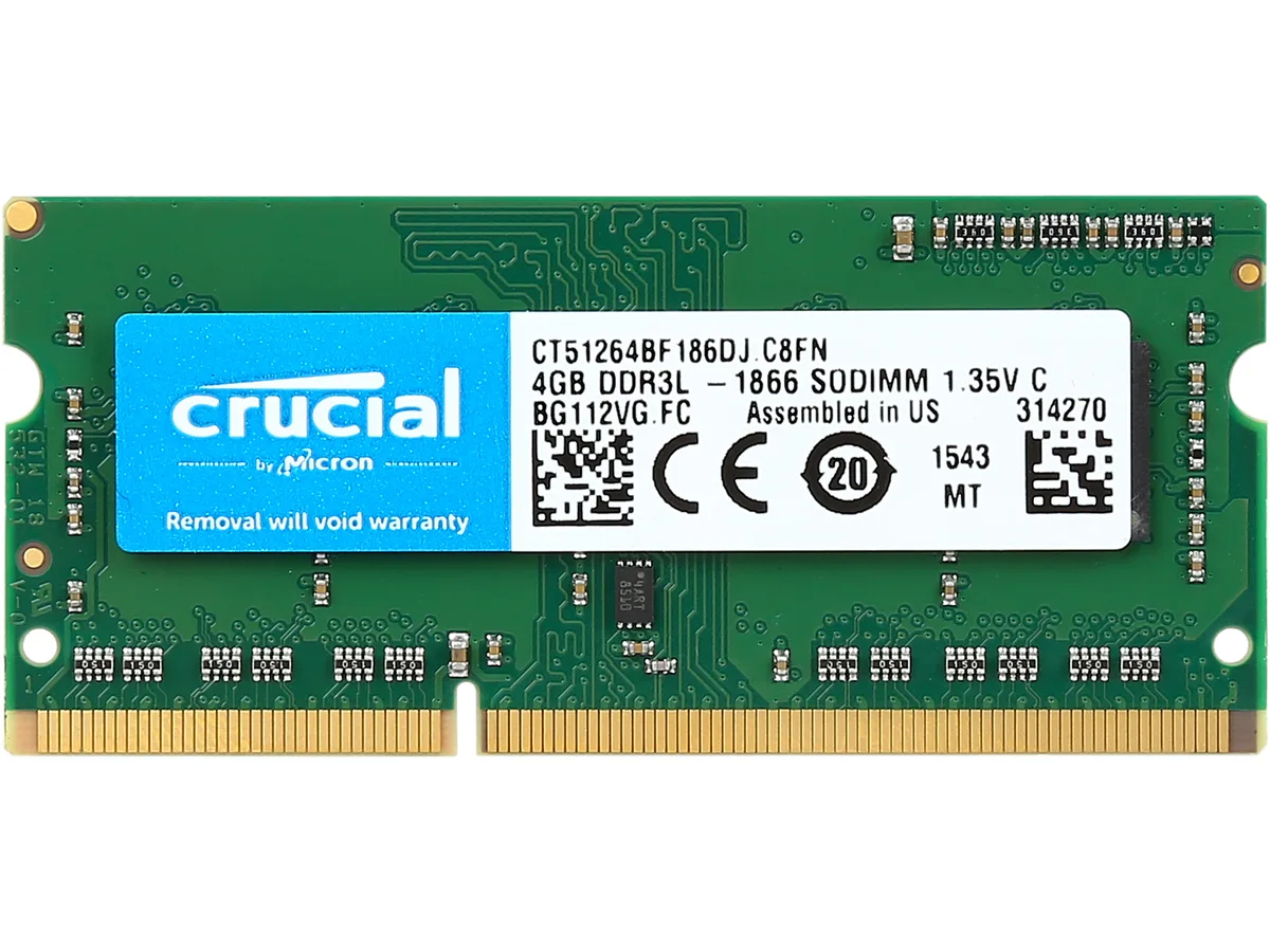 Crucial Crucial CT51264BF186DJ 4GB DDR3L 1866 laptop RAM — produktbild