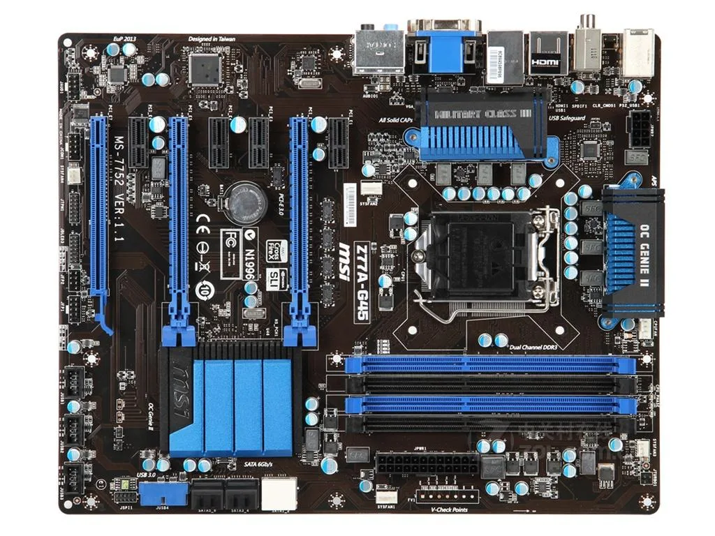 MSI MSI Z77A-G45 LGA 1155 Intel Z77 DDR3 32GB ATX motherboard — fotografie produktu