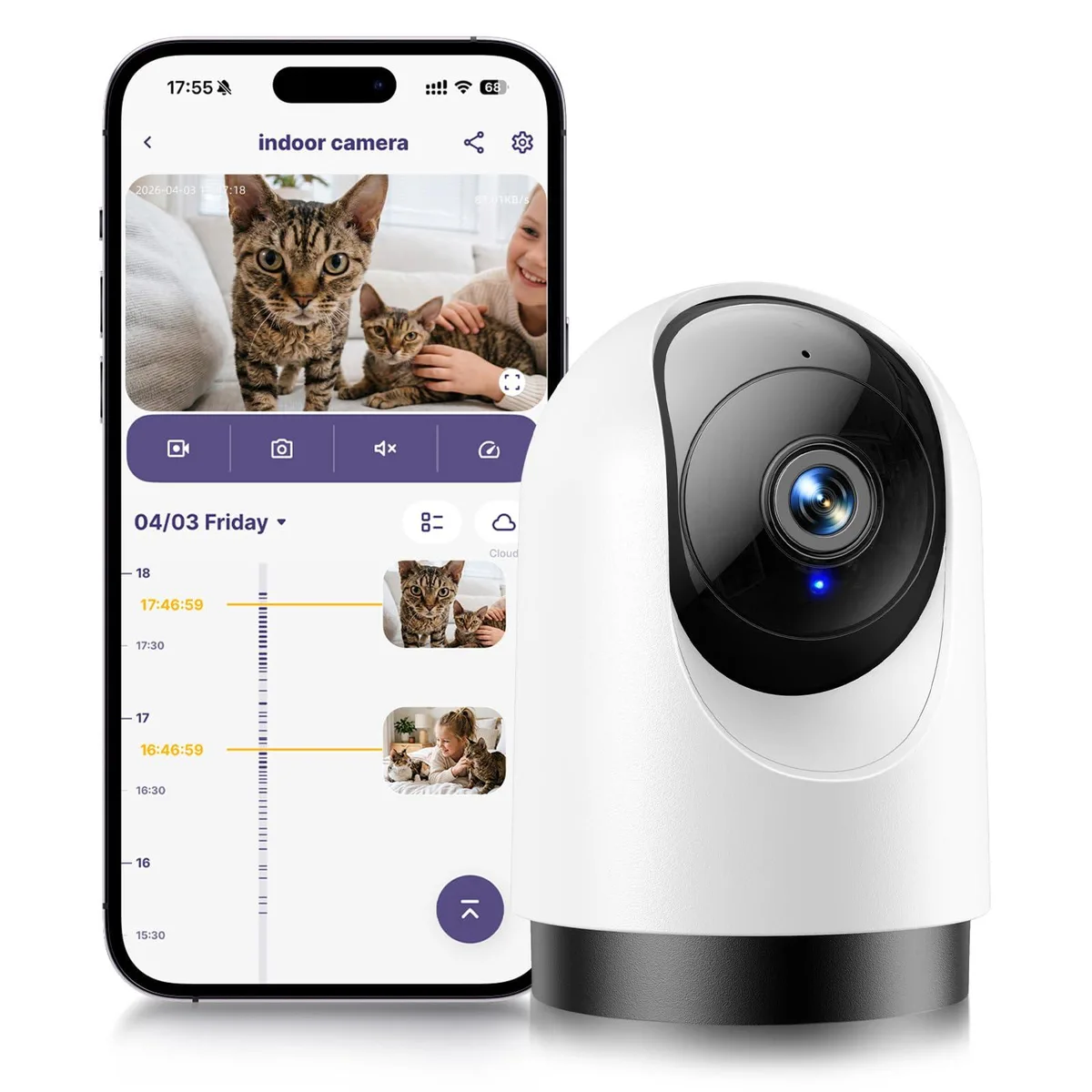 Clover WS03 2K 360° Wireless Surveillance Camera — product photo