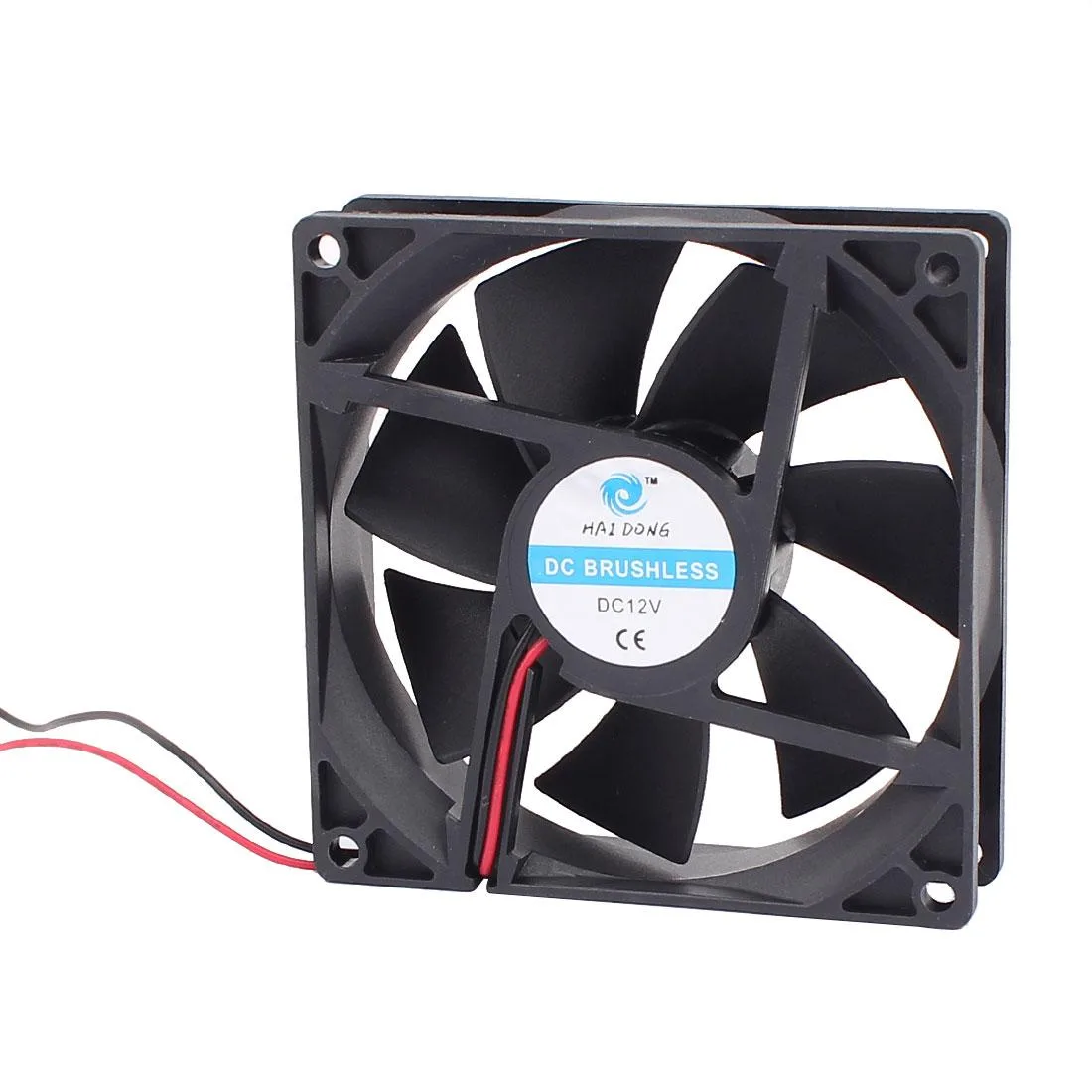Unique-Bargains Unique-Bargains DC 12V 90mm 25mm 7 Vanes CPU Cooler Fan with Metal Finger Guard — product photo