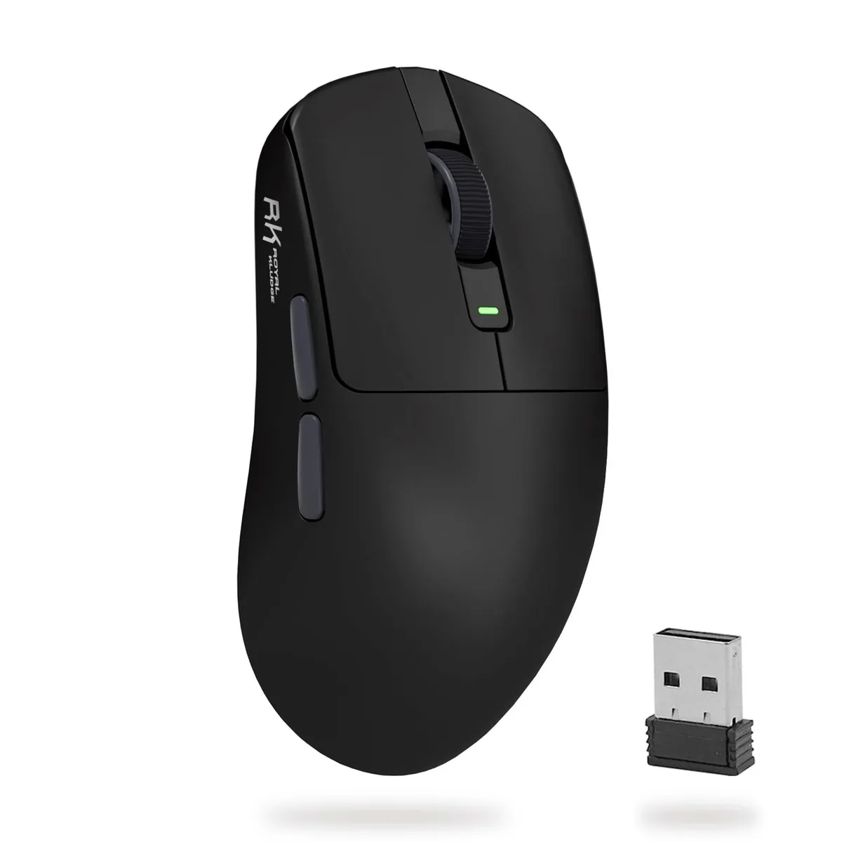 GE RK ROYAL KLUDGE RKM30 Gaming Mouse 43g 24000 DPI PAW3311 Tri-Mode Black Grey — 제품 사진