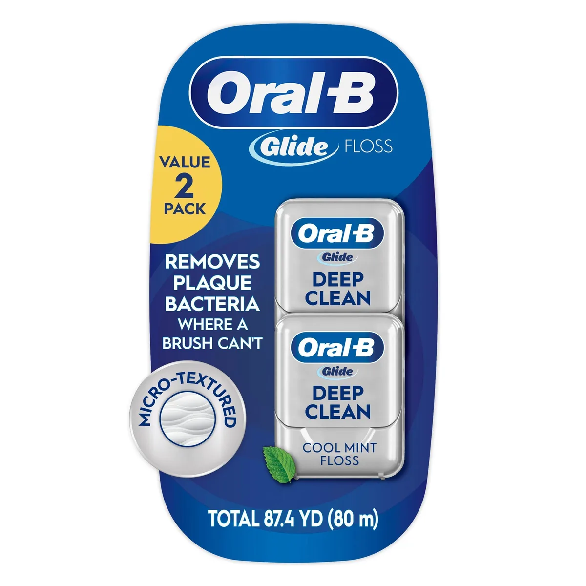  Oral-B 20339 Glide Deep Clean Cool Mint Floss 2×40m oral care — product photo