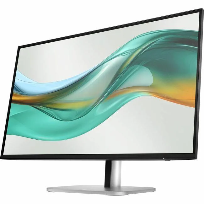 27 inch QHD monitor in jet black with thin bezels and a simple stand