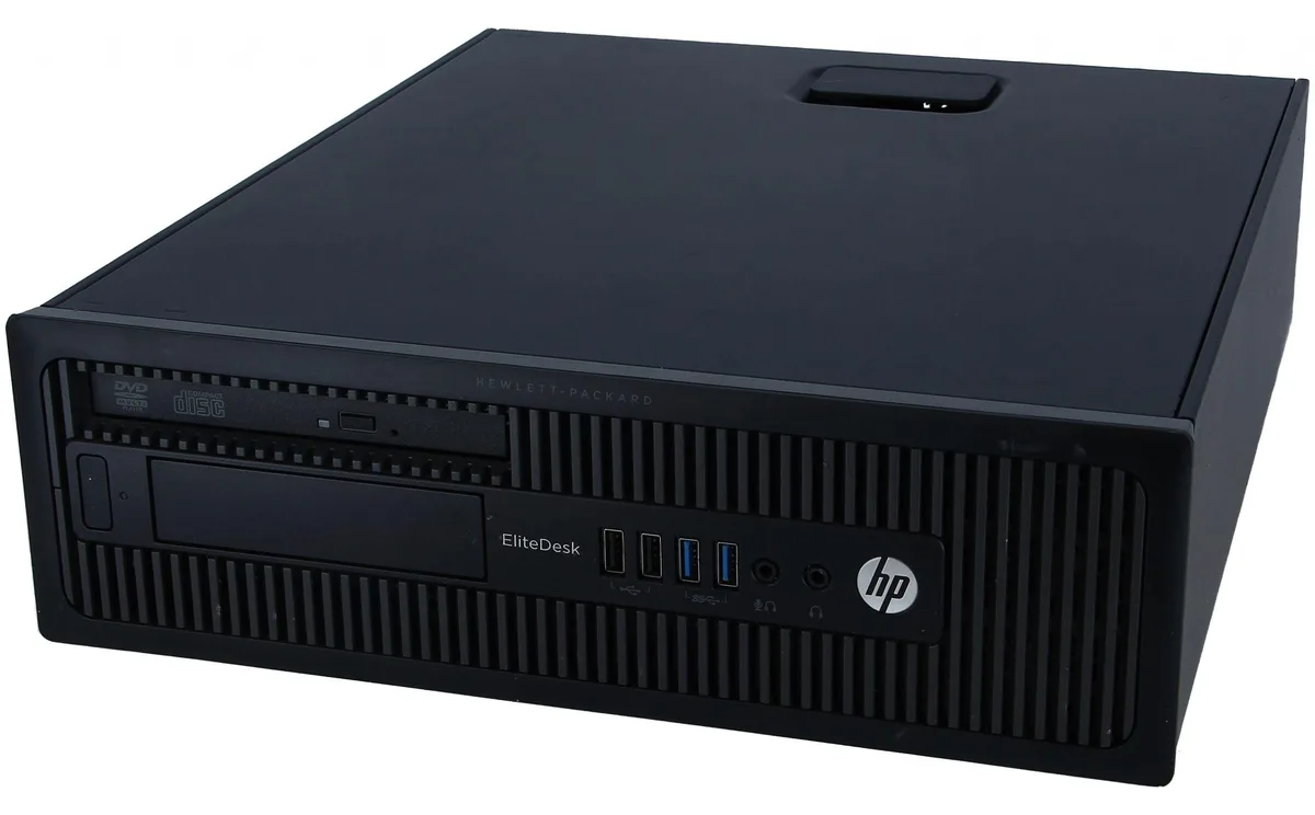 Black HP EliteDesk 800 G2 small-form-factor desktop tower