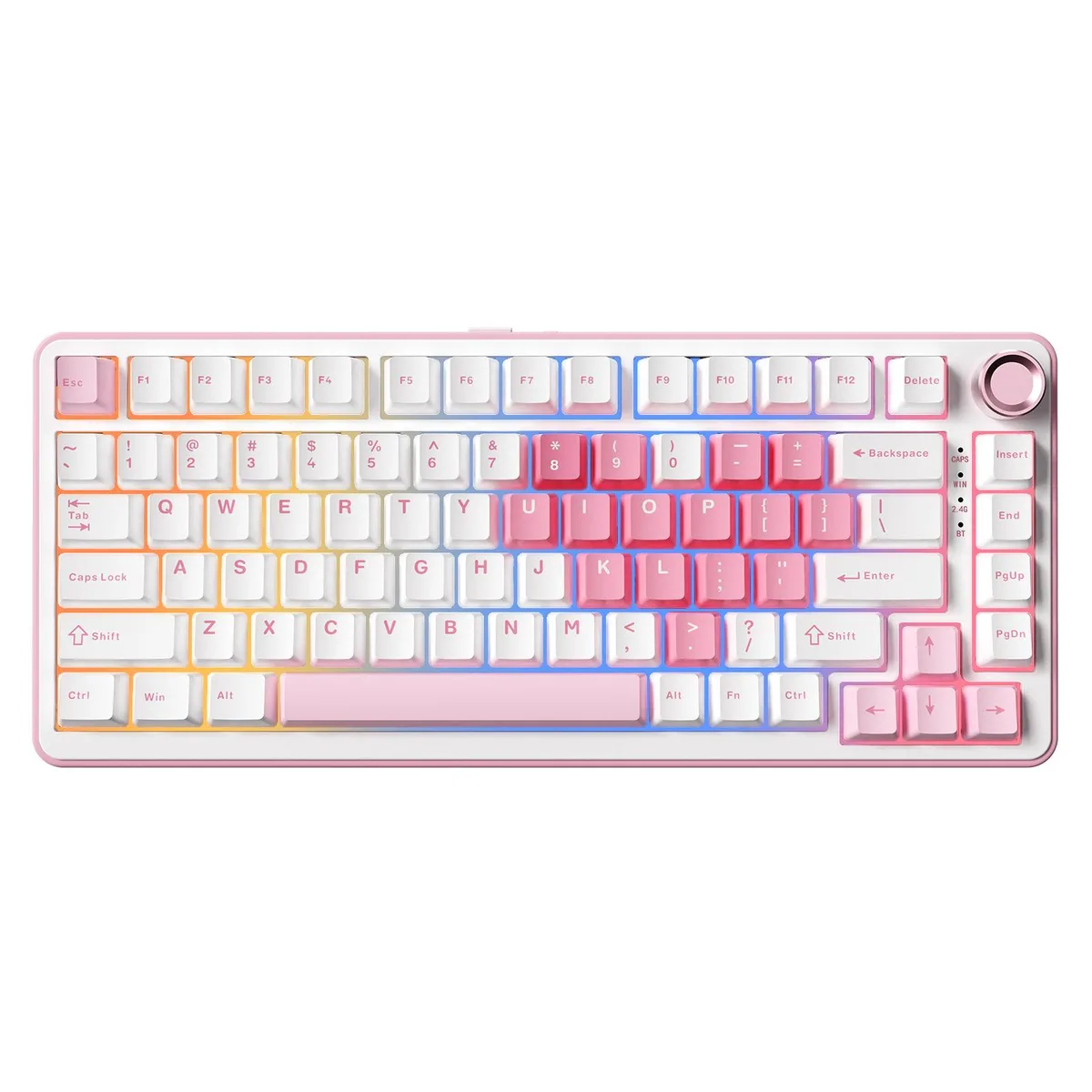 YUNZII YUNZII B75 PRO 75% Gasket Wireless Mechanical Gaming Keyboard White Milk V2 Switch — photo du produit