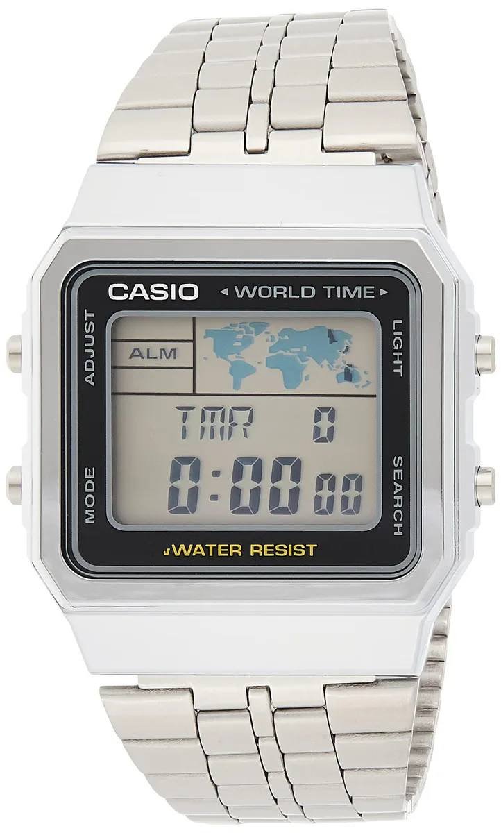 CASIO CASIO A500WA-1DF Vintage Digital Watch 34mm Gray Stainless Steel — product photo