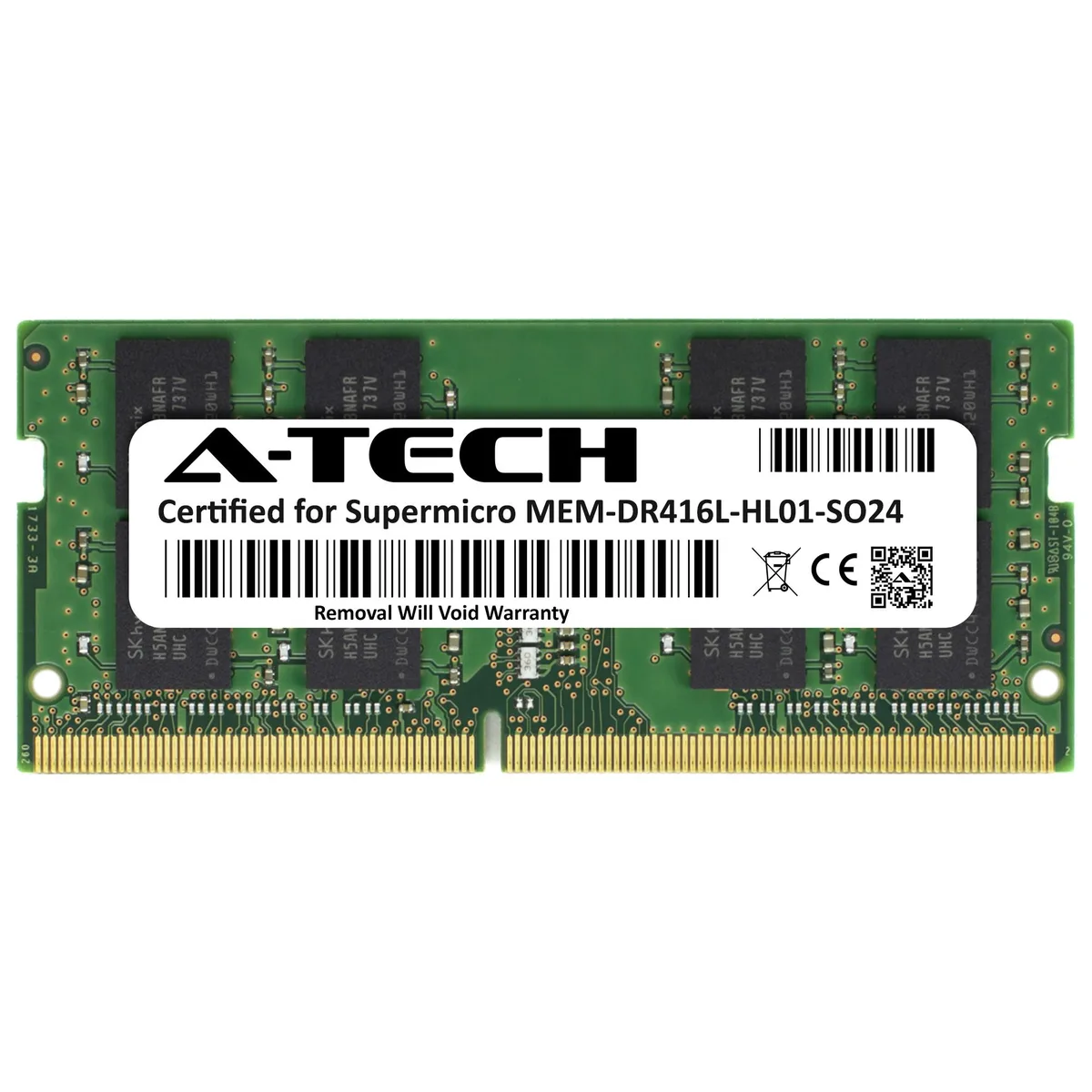 A-Tech A-Tech 16GB DDR4 2400MHz CL17 1.2V Non-ECC SODIMM 260-Pin Laptop RAM — 商品写真