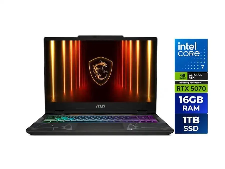 Translucent black gaming laptop with visible internal components