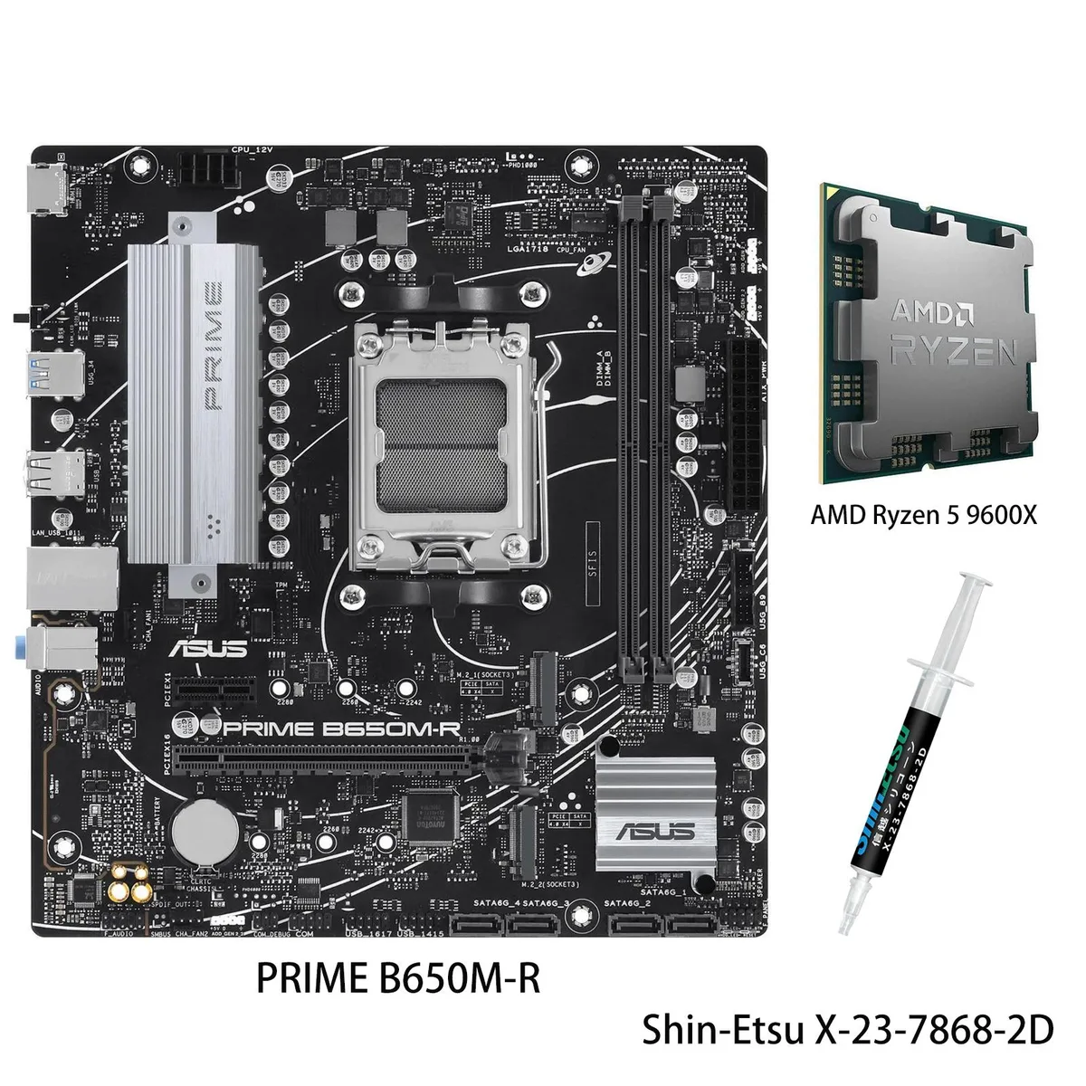 ASUS ASUS PRIME B650M-R + Ryzen 5 9600X AMD motherboard & CPU combo — product photo
