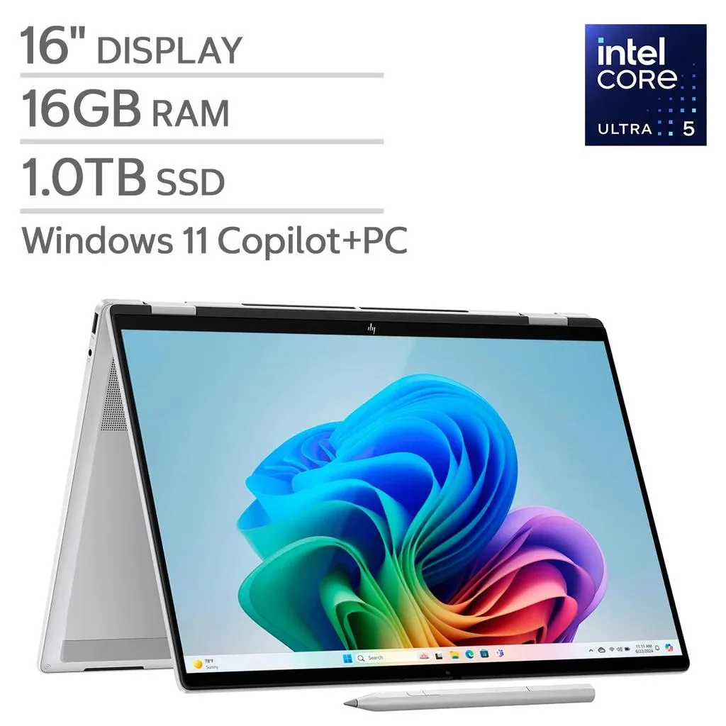 HP HP OmniBook 7 Flip 16" 2-in-1 Laptop Intel Core Ultra 5 226V 16GB 1TB — photo du produit