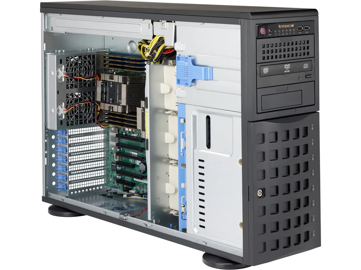 Supermicro Supermicro CSE-745BAC-R1K23B 4U Tower Server Chassis — 商品写真