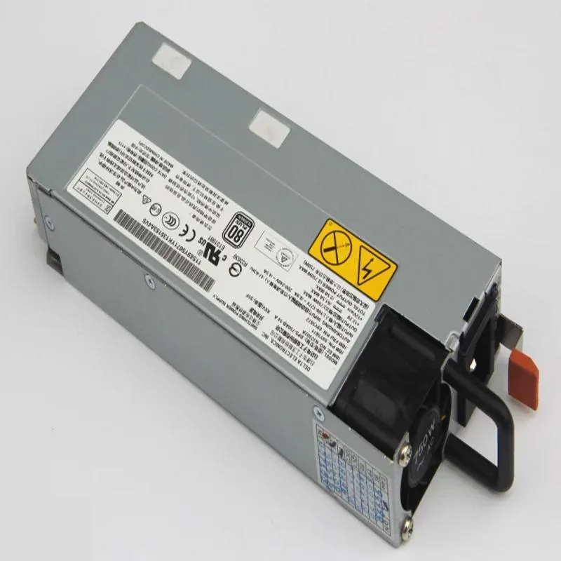 Rectangular black ATX power supply unit with gold certification badge visible