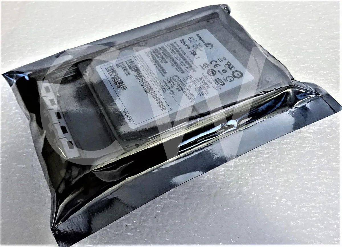 Silver 2.5 inch SAS hard drive mounted in a black Dell caddy