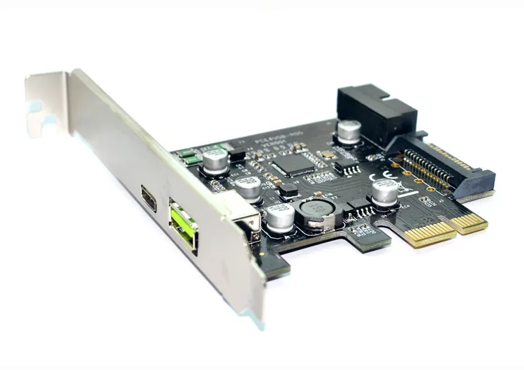 TeKit TeKit PCE4USB-R05 USB 3.1 Type-C expansion card with 19PIN front riser and 2.4A fast charge — foto produk