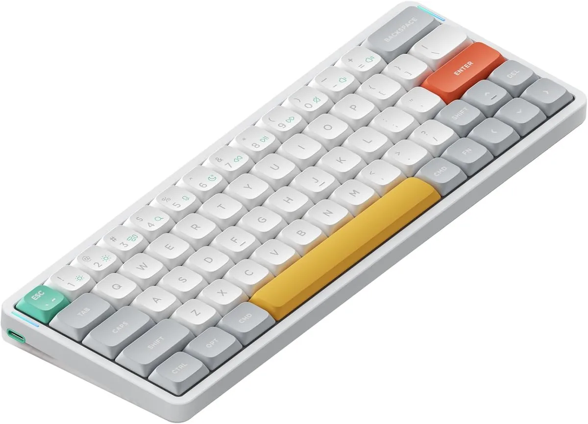 TUKO TUKO Air60 V2 60% Gaming Keyboard White Gateron Moss Switch — product photo