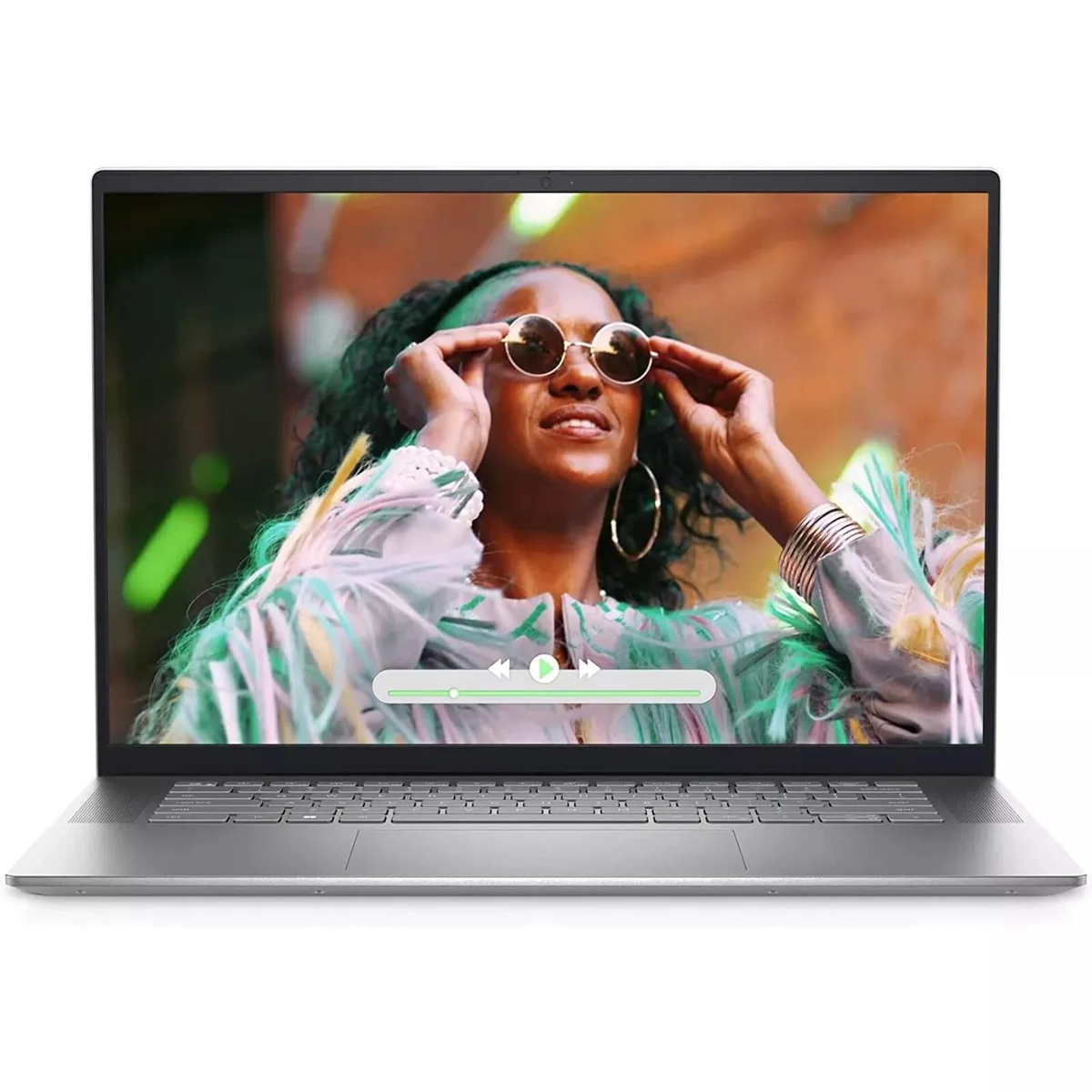 Black Dell Inspiron 16 5620 laptop closed lid matte finish