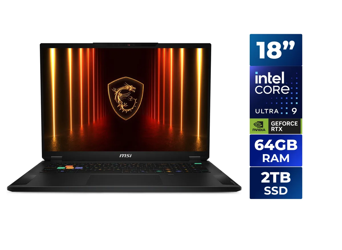 Midnight Black 18 inch gaming laptop slim magnesium aluminum chassis