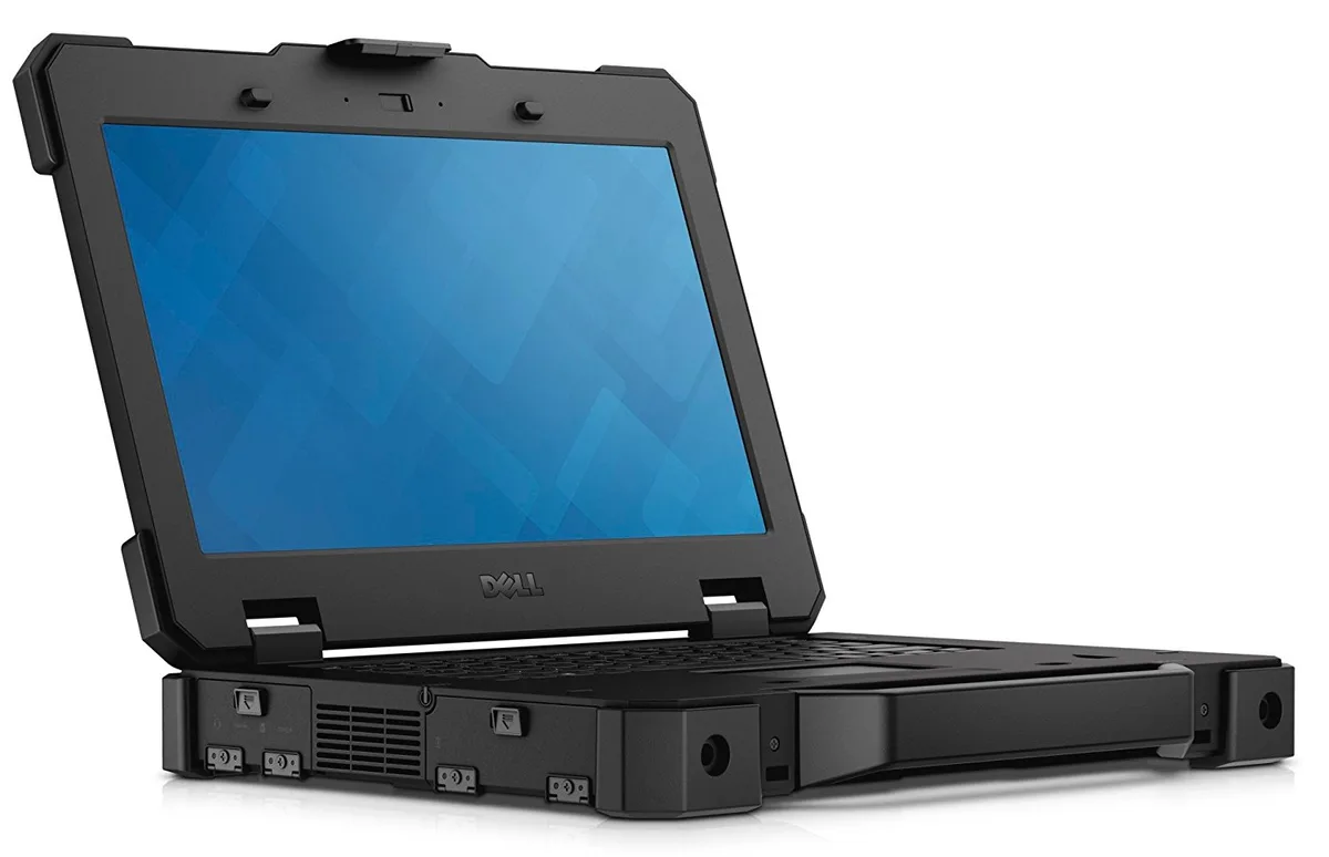 Black rugged laptop 14.0 inch touchscreen closed view