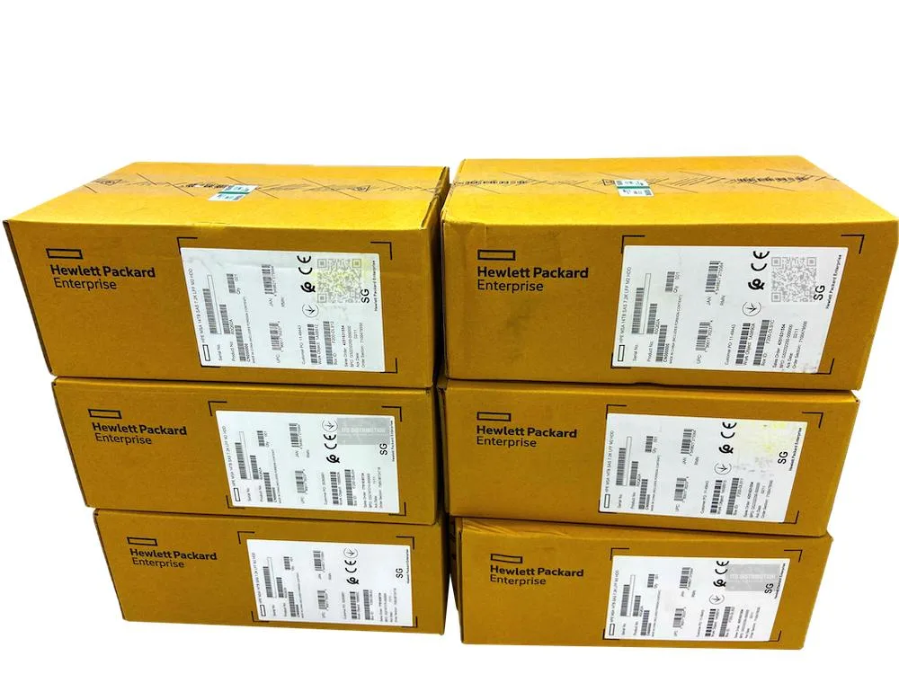 Six 3.5-inch SAS hard drives in a tray, 84 TB total