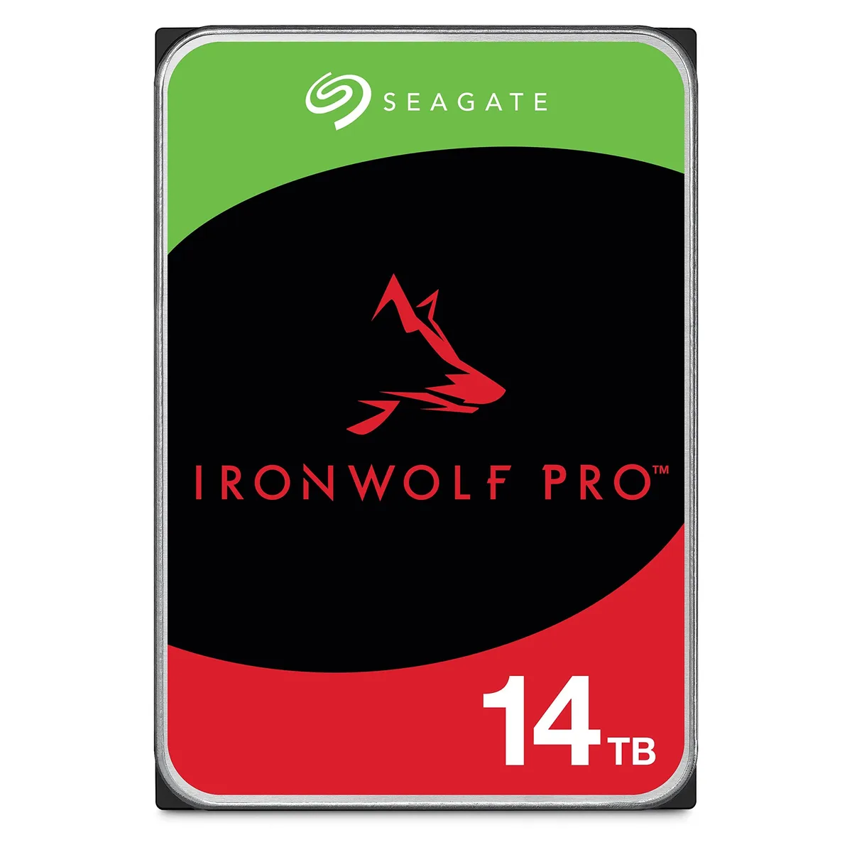 Silver 3.5 inch internal hard drive with black label