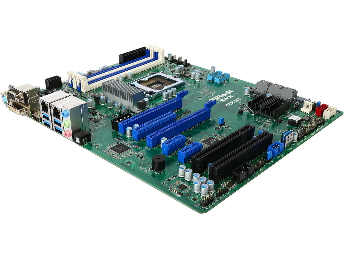 ASRock Rack ASRock Rack C236 WS LGA 1151 server motherboard — photo du produit