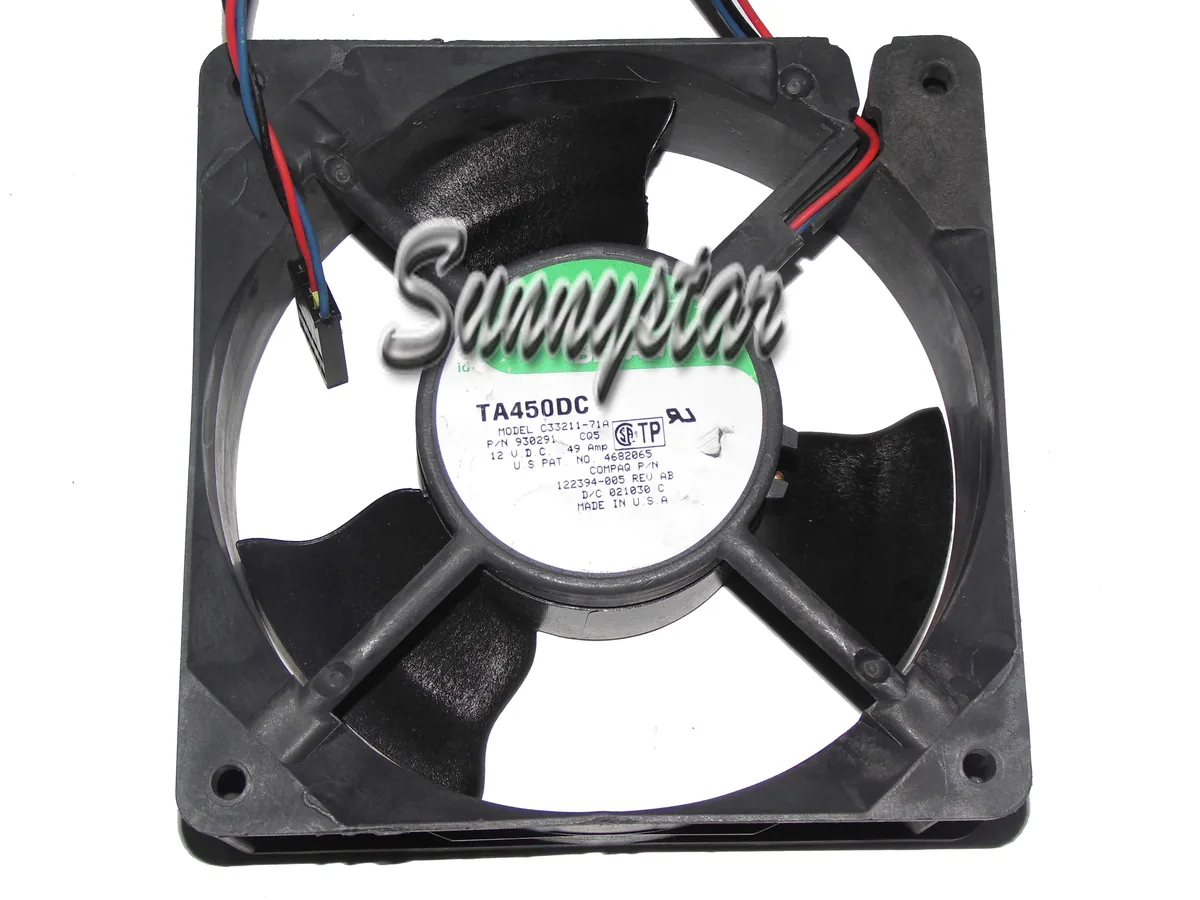 OEM Industries OEM Industries C33211-71A 120mm Square Cooler 12V .49A 3-Wires — fotografia produktu