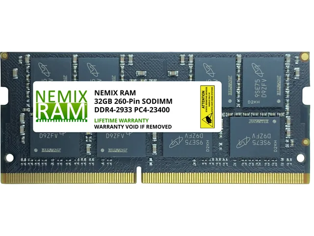 NEMIX RAM NEMIX RAM 32GB DDR4 2933 CL21 1.2V 260-Pin SODIMM Laptop RAM — fotografia produktu