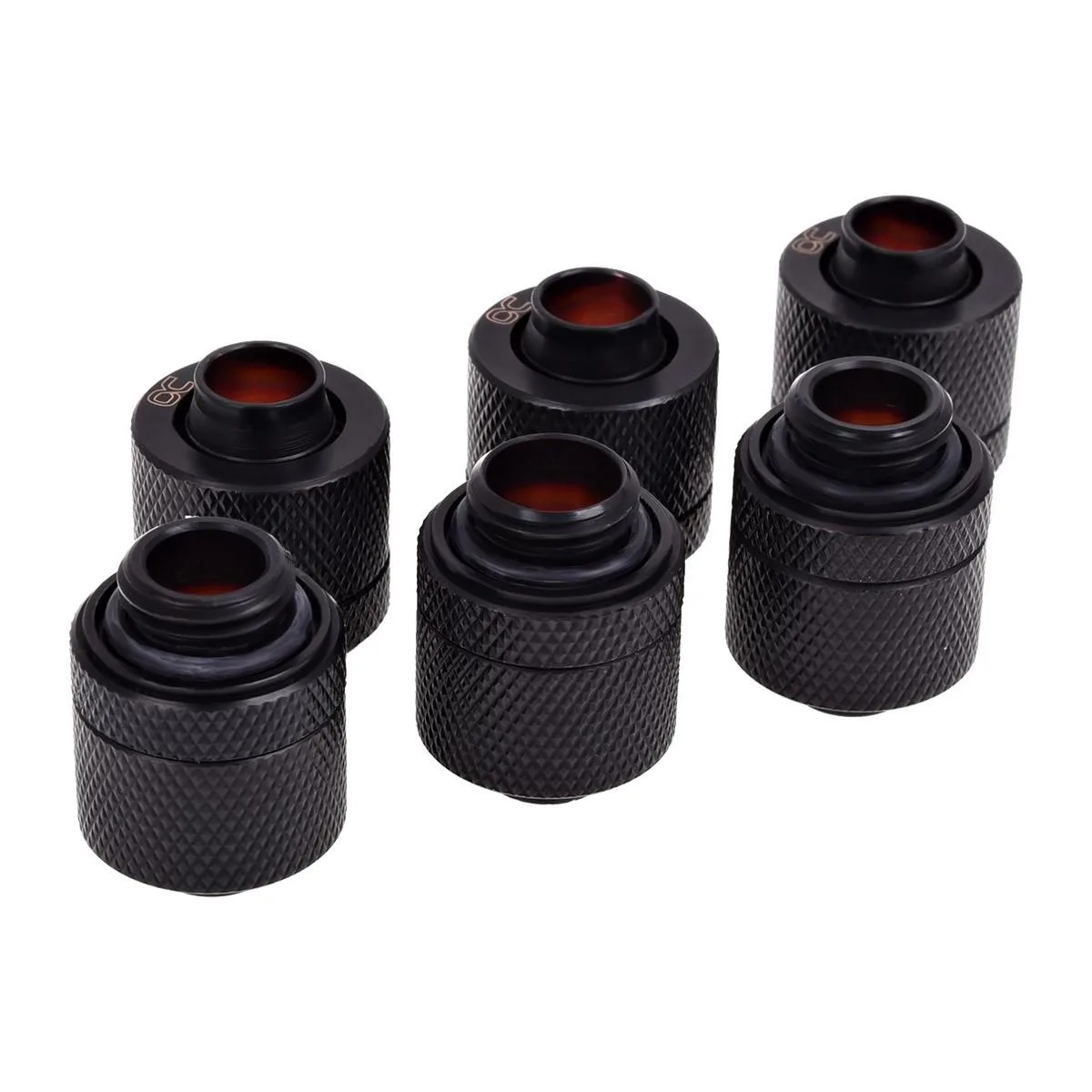 Alphacool Alphacool 17387 HF G1/4" 10/13mm Compression Fitting Deep Black 6-pack — 商品照片