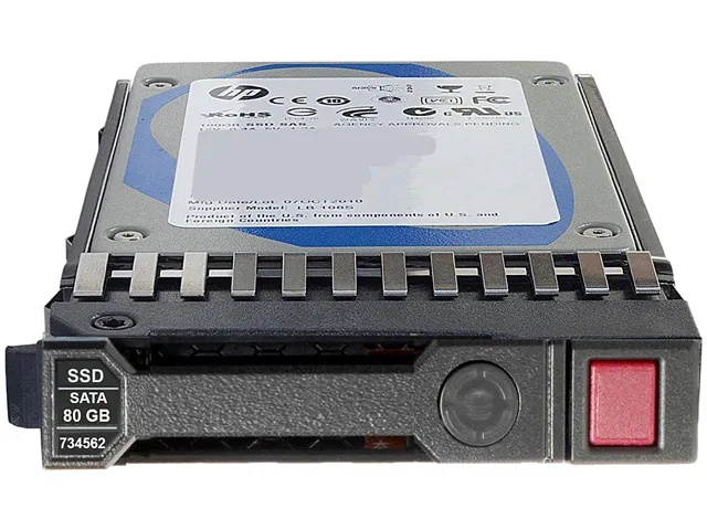 Silver 2.5 inch internal SSD with HPE Smart Carrier label