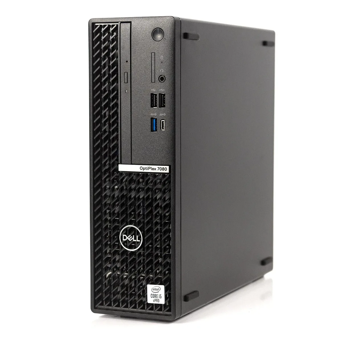 Black Dell OptiPlex 7080 small-form-factor desktop tower