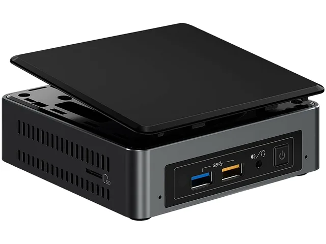 Intel Intel BXNUC8i5INHJA1 NUC 8 i5-8265U 8 GB LPDDR3 1 TB HDD 16 GB Optane Radeon 540X Windows 10 Home desktop PC — termékfotó