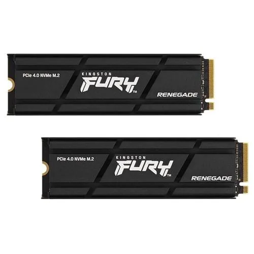 Two black M.2 2280 SSDs with aluminium heat spreaders