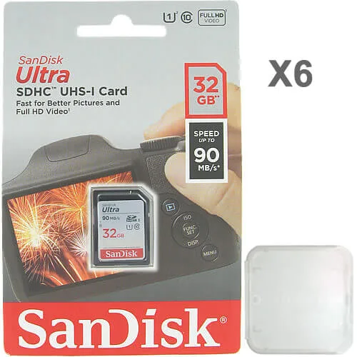 SanDisk SanDisk Ultra 32GB SDHC Class 10 6-Pack with Cases — תמונת המוצר